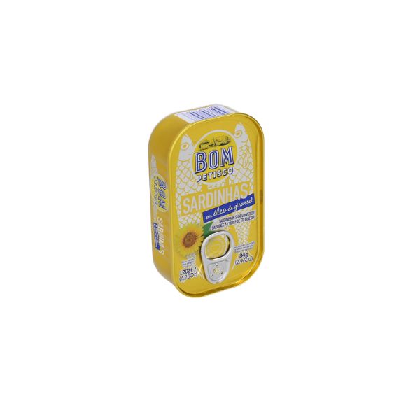 Sardines à l’huile végétale « sardinhas em oleo de girassol » Bom Petisco 120grs – Image 2