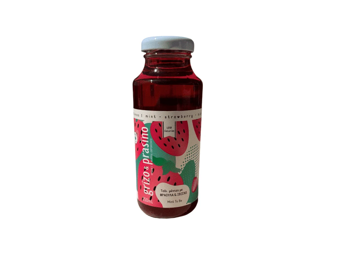 Thé glacé bio – Menthe, fraise et hibiscus | 250 ml – Image 2